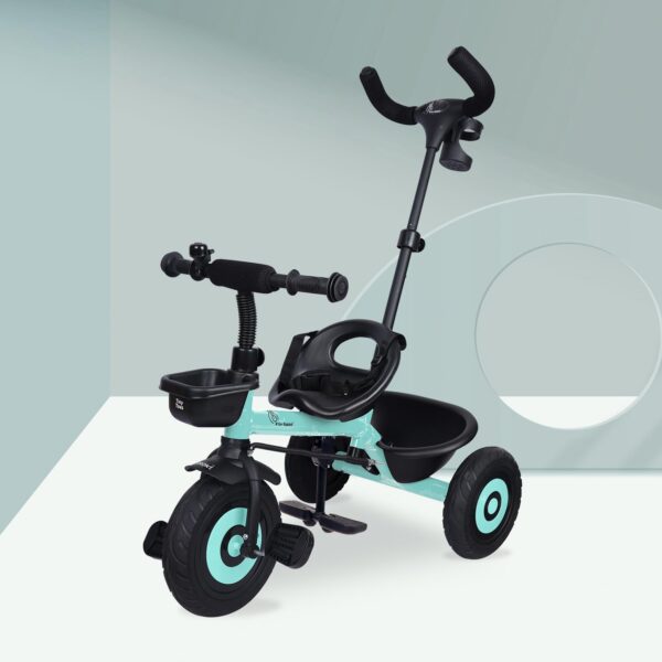 R for Rabbit Tiny Toes T20 Plus Tricycle for Kids with Rubber Wheels, Adjustable Parental Control, Seat Belt & Storage Basket | Baby Trike Cycle for 1.5 to 5 Year, Upto 25 Kg Boy & Girl