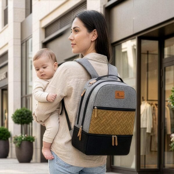R for Rabbit Caramello Truffle Diaper Bags for Mother, Multipurpose & Large Capacity Stylish Maternity Diaper Backpack for Mom