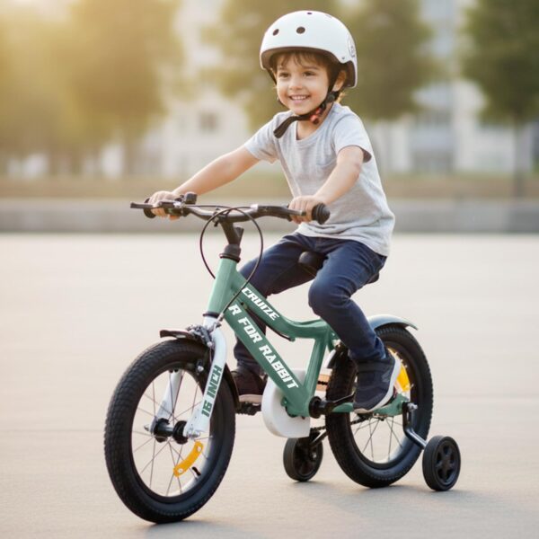 R for Rabbit Cruize Bicycle for Kids 16T Inch Cycle with Training Wheels for 4 to 7 Years Baby Boys & Girls of Up to 40 Kgs Weight Capacity - 90% Installed