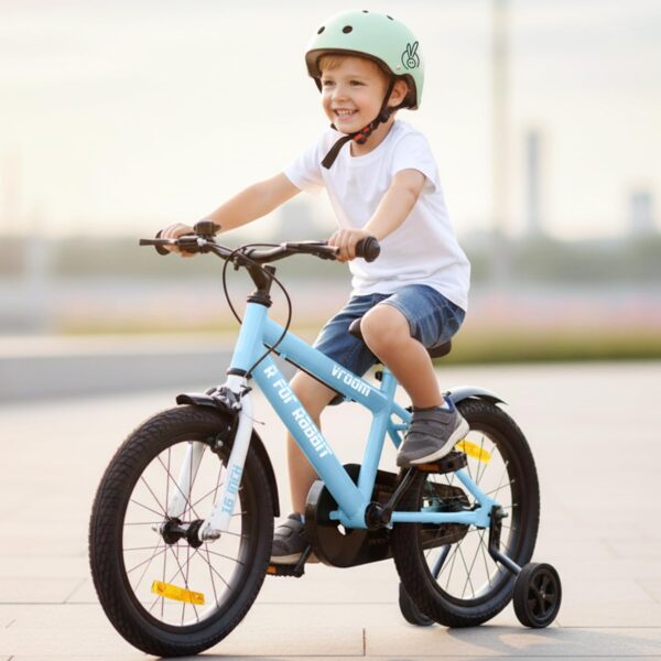 R for Rabbit Vroom Bicycle for Kids Cycle for 4 to 7 Years Boys & Girls 16T Inches | Training Wheels| 90% Installed