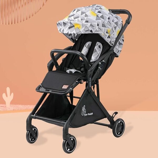 R for Rabbit Street Smart Aero Light Weight Newborn Baby Stroller| Aluminum Frame Pram with One Hand Collapsible Fold | Travel Friendly Stroller for 0-3 Years for Babies