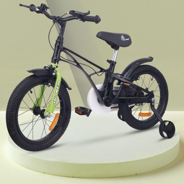 R for Rabbit Tiny Toes Ryder 16T Magnesium Frame Bicycle for Kids 4-7 Years Boys & Girls | 16 Inch Baby Cycle with Training Wheels, Up to 40 Kg Weight Capacity- 90% Pre-Installed