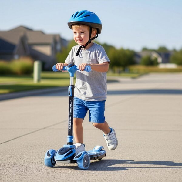 R for Rabbit Road Runner Racer Scooter for Kids of 3+ Years Age, 4 Level Height Adjustment Kids Scooter, PU LED Wheels & Weight Capacity Upto 75 kgs Kick Scooter