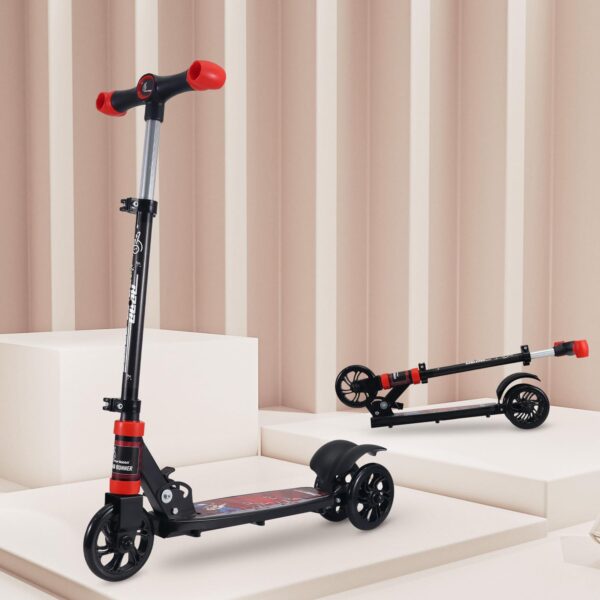 R for Rabbit Road Runner Drift Scooter for Kids of 2 to 4 Years Age, 3 Level Height Adjustment, PVC Wheels & Weight Capacity Upto 50 kg Kick Scooter with Brakes