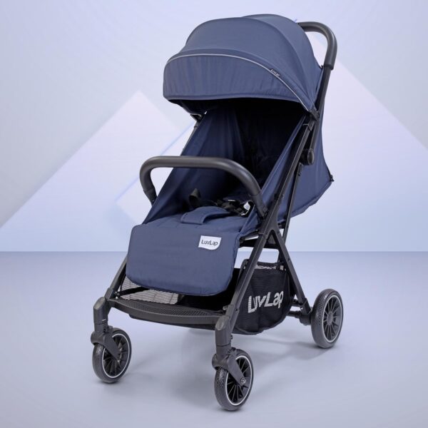 LuvLap Royal Baby Stroller, Pram for 0 to 3 Years with 5 Point Safety Harness, Large Storage Basket, Heavy Duty Wheels, Easy Fold, Extendable Canopy, Multilevel Recline & Adjustable footrest