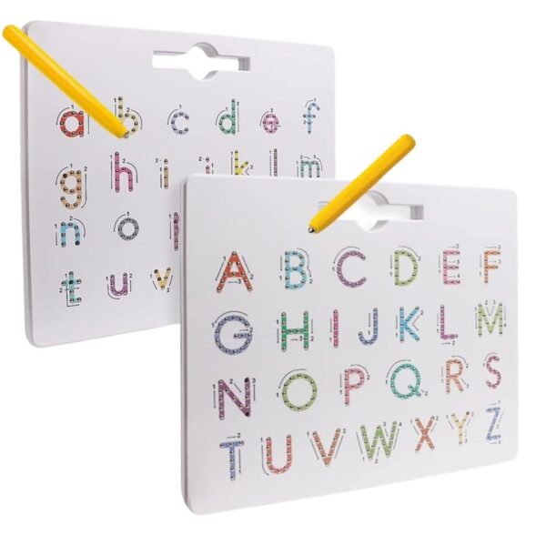 Cots and Cuddles 2-In-1 Magnetic Alphabet Dot Board For Kids | Uppercase & Lowercase Letters | Montessori Learning Toy For Preschoolers | Reusable Fine Motor Skills Activity Board For Age 3+