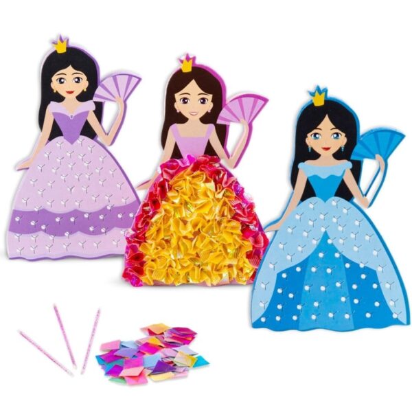 Cots and Cuddles DIY Princess Gown Craft Kit for Kids | Poking Art & Craft Activity | 10-Piece Set