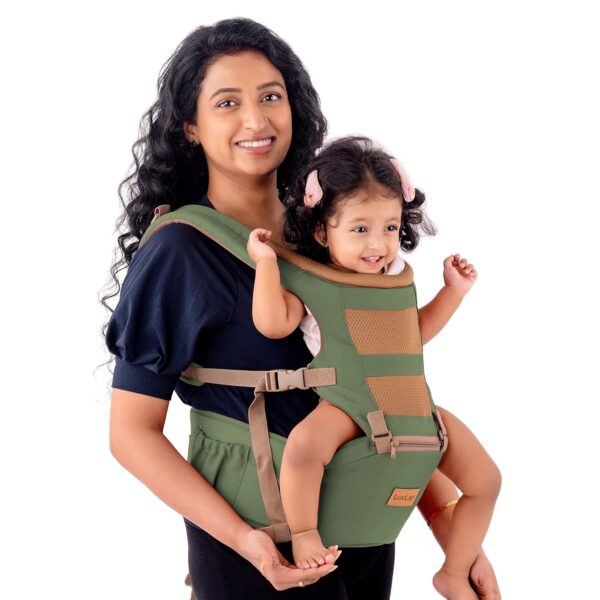 LuvLap Royal Hip Seat Baby Carrier with 4 Carry Positions, Baby Carrier with Hip seat for 6 to 24 Months Baby, Adjustable New-Born to Toddler Carrier, Max Weight Up to 15 Kgs